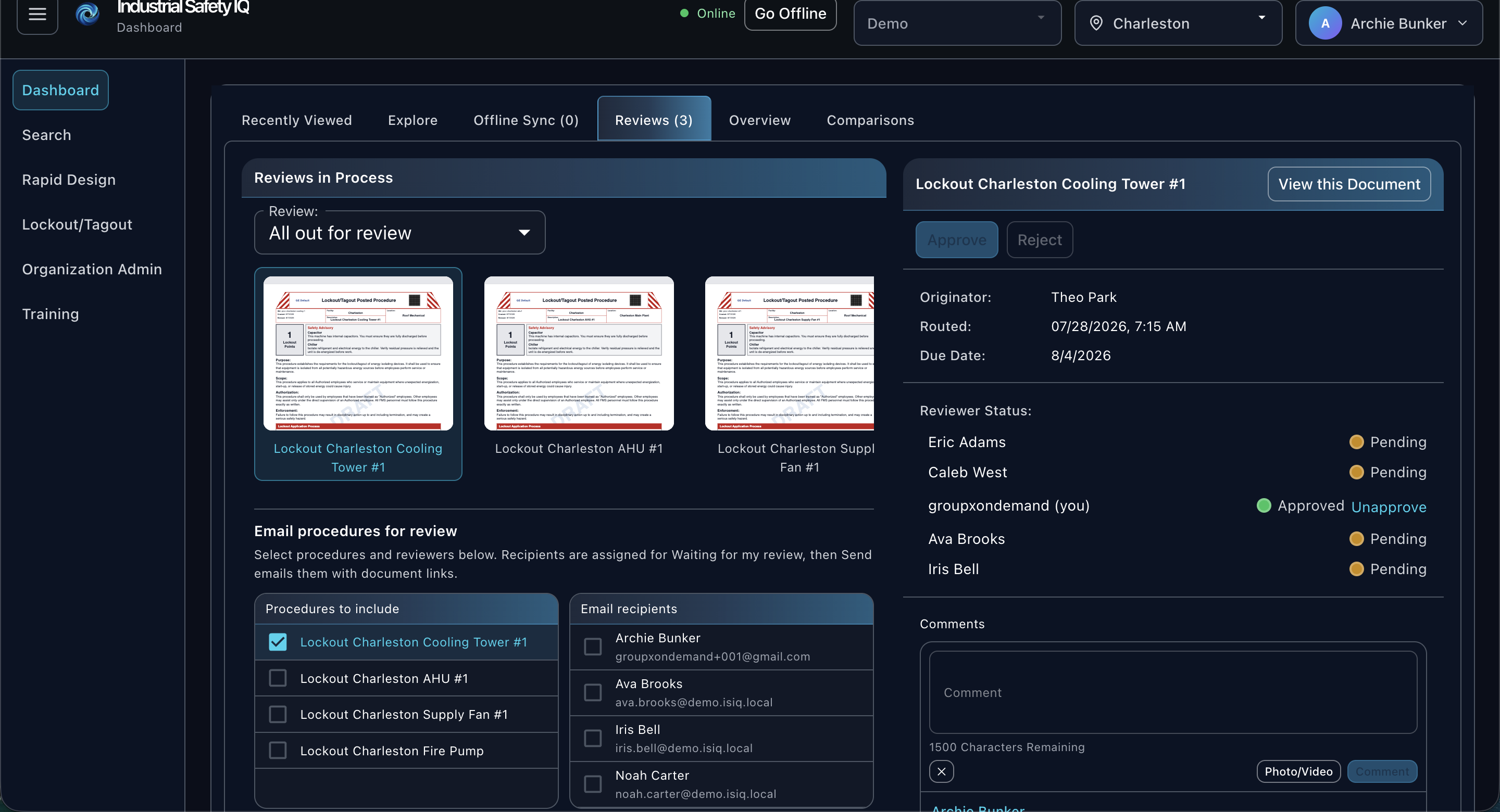 Industrial Safety IQ dashboard reviews